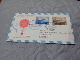 LETTERA TRASPORTO POSTALE CIN PALLONE AEROSTATICO- SAN MARINO 1958 - Globos