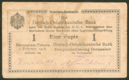 German East Africa 1 Rupie 1916 Rosenberg Nr.928s RARITÄT, III- - Deutsch-Ostafrika