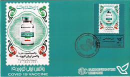 COVID-19 NATIONAL HEROES 2021 CUSTOMIZED FDC TYPE 3 - Iran