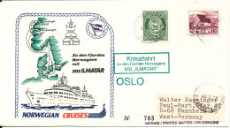 Norway Ship Cover M/S Ilmatar Norwegian Cruses Bureau Decharged Oslo 28-5-1981 Sent To Germany - Briefe U. Dokumente