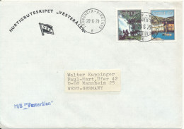 Norway Ship Cover M/S Vesteralen Trondheim - Kirkenes 28-6-1979 Sent To Germany - Lettres & Documents