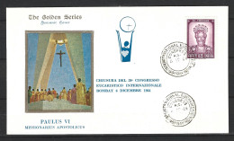 INDE. N°180 Sur Enveloppe Commémorative De 1964. Pape Paul VI/Congrès Eucharistique à Bombay. - Papas