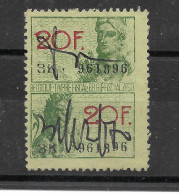 BELGIQUE / FISCAUX / EFFETS De COMMERCE /1 Timbre Seul De 20 Francs Oblitéré - Timbres