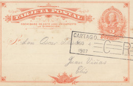 Costa Rica: 1907: Cartago Post Card - Costa Rica