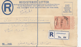 Sudan 1958: Registered Dongola To Khartoum - Soedan (1954-...)