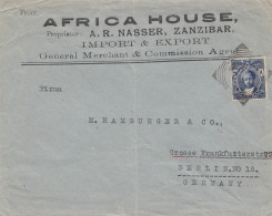 Zanzibar Letter Africa House To Berlin - Tanzania (1964-...)