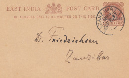 Zanzibar 1897 Post Card Local - Tanzania (1964-...)