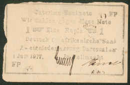 German East Africa 1 Rupie 1. Juli 1917 Rosenberg Nr.936d RARITÄT, III-IV - Deutsch-Ostafrika