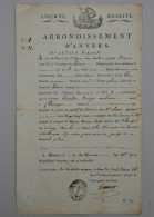 État De Service Et Congé D'un Marin Français (novice De Première Classe) En 1802 30 Nivôse An 10 à Anvers (Consulat) - Documenti