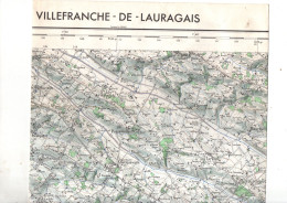 Villefranche De Lauragais (31)   Carte 1/50.000   1972    (M6428 ) - Topographical Maps