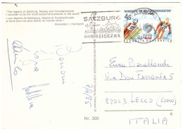 CARTOLINA SALZBURG PER ITALIA CON ANNULLO TARGHETTA - Cartas & Documentos