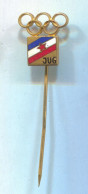 Olympic Games Olympiade - National Committee NOC Yugoslavia, Vintage Pin, Badge, Abzeichen, Enamel / Bertoni - Juegos Olímpicos