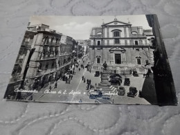 CARTOLINA CALTANISSETTA- CHIESA DI S. AGATA E CORSO UMBERTO- VIAGGIATA 1955 - Caltanissetta