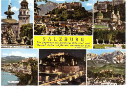 CARTOLINA SALZBURG PER ITALIA CON ANNULLO TARGHETTA - Salzburg Stadt