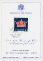 Liechtenstein 547 Weihnachten / Fürstenhut - Grußkarte Zum Jahreswechsel 1972 - Cartoline Maximum