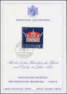 Liechtenstein 547 Weihnachten / Fürstenhut - Grußkarte Zum Jahreswechsel 1972 - Cartas Máxima