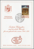 Liechtenstein 1051 Weihnachten - Grußkarte Zum Jahreswechsel 1993 - Maximum Cards