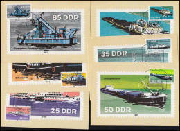 2651-2656 Binnenschiffe, Satz Auf 6 Wermsdorf-MK ESSt BERLIN 20.10.1981 - Maximum Cards