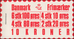 Dänemark Markenheftchen 10 Kr Freimarken 1976 Bikuben Mit 649+622+556+328, ** - Markenheftchen