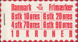 Dänemark Markenheftchen 10 Kr Freimarken 1975 Biene Mit 571+570+556+328, ** - Cuadernillos