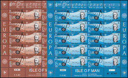 Isle Of Man 278-281 Europa Europäisches Jahr Der Musik, Kleinbogen-Satz ** - Man (Insel)