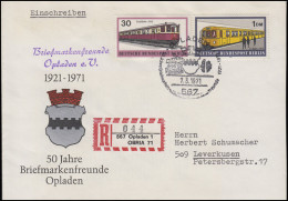 Sonder-R-Zettel OBRIA 71, Berlin-MiF R-Bf SSt Opladen Eisenbahn 7.3.1971 - R- & V- Vignetten