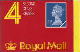 Großbritannien-Markenheftchen O-108b Elisabeth II. Strichcode 100098 - 1989, ** - Booklets