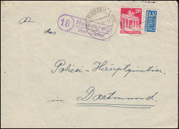 Landpost-Stempel Hattenrod über Gießen Brief Mit Notopfer GIESSEN LAND 31.1.1950 - Lettres & Documents