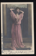 Mode-AK Frau Im Rosa Kleid, Foto Reutlinger, HEILBRONN (NECKAR) 19.6.1907 - Mode