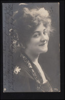 Mode-AK Lächelnde Frau, ERFURT 5.7.1903 Nach LIPPSTADT 6.7.03 - Mode