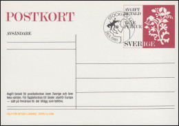 Schweden Postkarte P 105 Scherenschnitt 1981, FDC Stockhom 26.5.81 - Postal Stationery