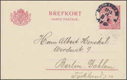 Postkarte P 30 BREFKORT König Gustav Mit DV 112, STOCKHOLM 22.12.13 Nach Berlin - Ganzsachen
