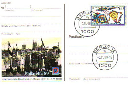 PSo 19 PHILATELIA 1989, VS-O Berlin 03.11.1989 - Cartes Postales - Neuves