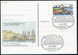 PSo 26 Briefmarkenausstellung CONFLUENTES 2000 Koblenz 1992, SSt Confluentes - Postkarten - Ungebraucht