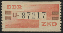 VIII Dienst-B, Billet Buchstabe U, Rot/orangebraun/schwarz, ** Postfrisch - Neufs