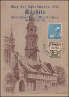 Ansichtskarte Tag Der Briefmarke 1947 Werbeschau CEPHILA Mit SSt CELLE 26.10.47 - Giornata Del Francobollo