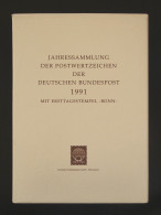 Jahressammlung Bundesrepublik Von 1991, Mit Ersttagssonderstempel - Jaarlijkse Verzamelingen