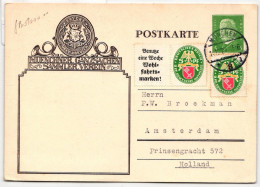 Deutsches Reich W 34 Auf Postkarte Als Mischfrankatur Portogerecht #ID773 - Other & Unclassified