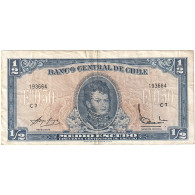 Billet, Chili, 1/2 Escudo, 1962-1975, KM:134Aa, TTB+ - Cile