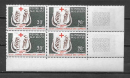 1965 - N° 418**MNH - Journée Des Lépreux - Bloc De 4 - Madagascar (1960-...)