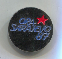 SARAJEVO - Youth Labor Action ORA Radna Akcija Yugoslavia Communism, Vintage Pin Badge, Abzeichen D 35 Mm - Associations
