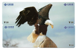 Oiseau Aigle Eagle   - Puzzle 4  Télécartes Chine China Phonecard  Telefonkarte (P 47) - China