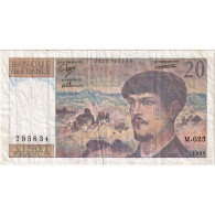 France, 20 Francs, Debussy, 1989, M.025, TTB, Fayette:66.10, KM:151c - 20 F 1980-1997 ''Debussy''