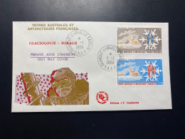 Enveloppe 1er Jour "Glaciologie - Station De Forage" - 01/01/1984 - 102/103 - TAAF - Terre Adélie - FDC