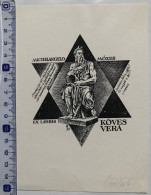 Exlibris Pour Vera Köves.  Michel-Ange Moïse. Ex-libris For Vera Köves. Michelangelo Moses - Bookplates