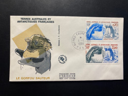 Enveloppe 1er Jour "Oiseaux - Le Gorfou Sauteur" - 01/01/1984 - 105/106 - TAAF - Crozet - FDC