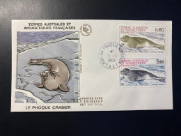 Enveloppe 1er Jour "Le Phoque Crabier" - 01/01/1984 - 107/108 - TAAF - Iles Kerguelen - FDC