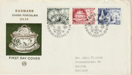 Denemarken 1975, FDC Sent To Netherland, Danish Porcelain - FDC