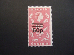 SOUTH GEORGIA 1971 DEFINITIVES SG31b 50p On 10s MNH** (A15-10-TVN) - South Georgia