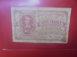 BELGIQUE 2 Francs 1916 Circuler (B.33) - 1-2 Francs